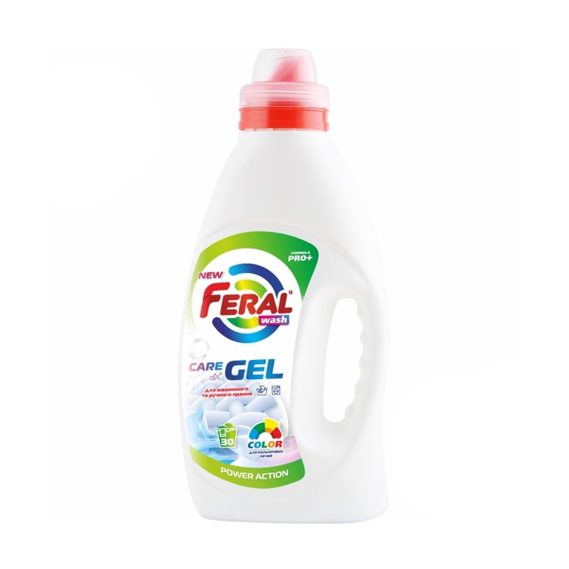 Гель для прання Feral Wash Color Care Gel, 30 циклів прання, 1.5 л