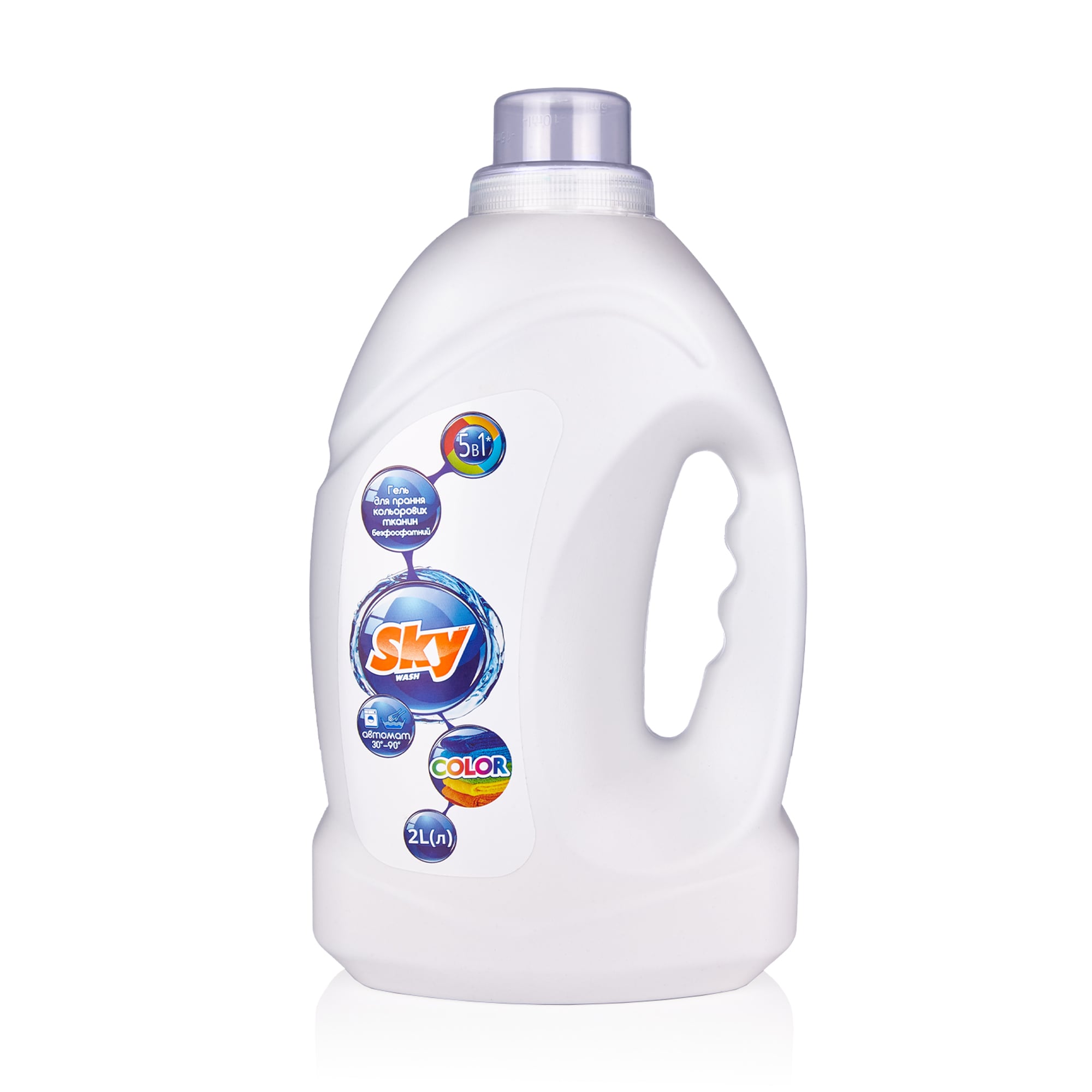 Гель для прання кольорових тканин Sky Style Wash Color, 40 циклів прання, 2 л